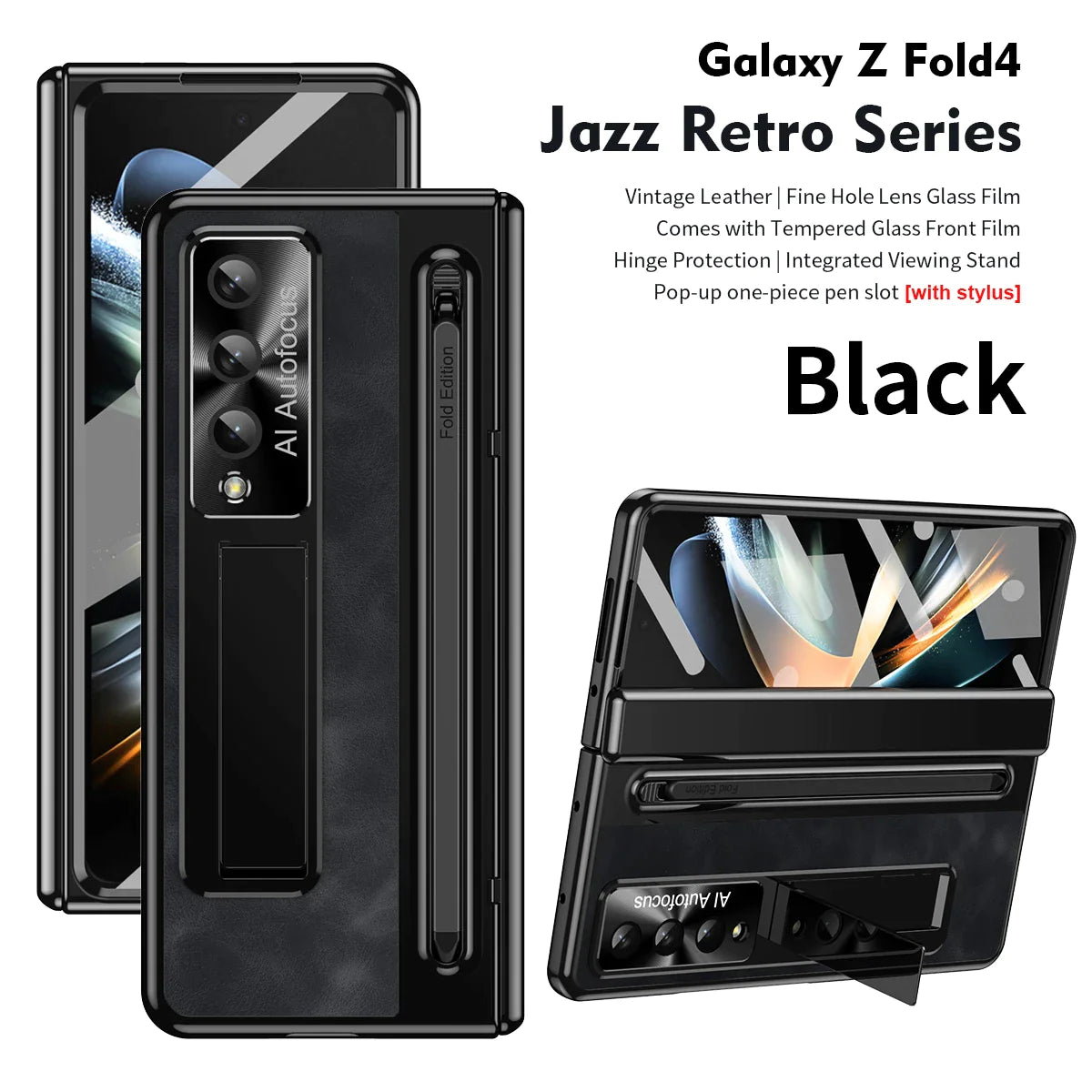 360 Retro Leather Folding Phone Case 2.0 - Galaxy Fold Series Strutcase 360 Retro Leather Folding Phone Case 2.0 - Galaxy Fold Series Strutcase