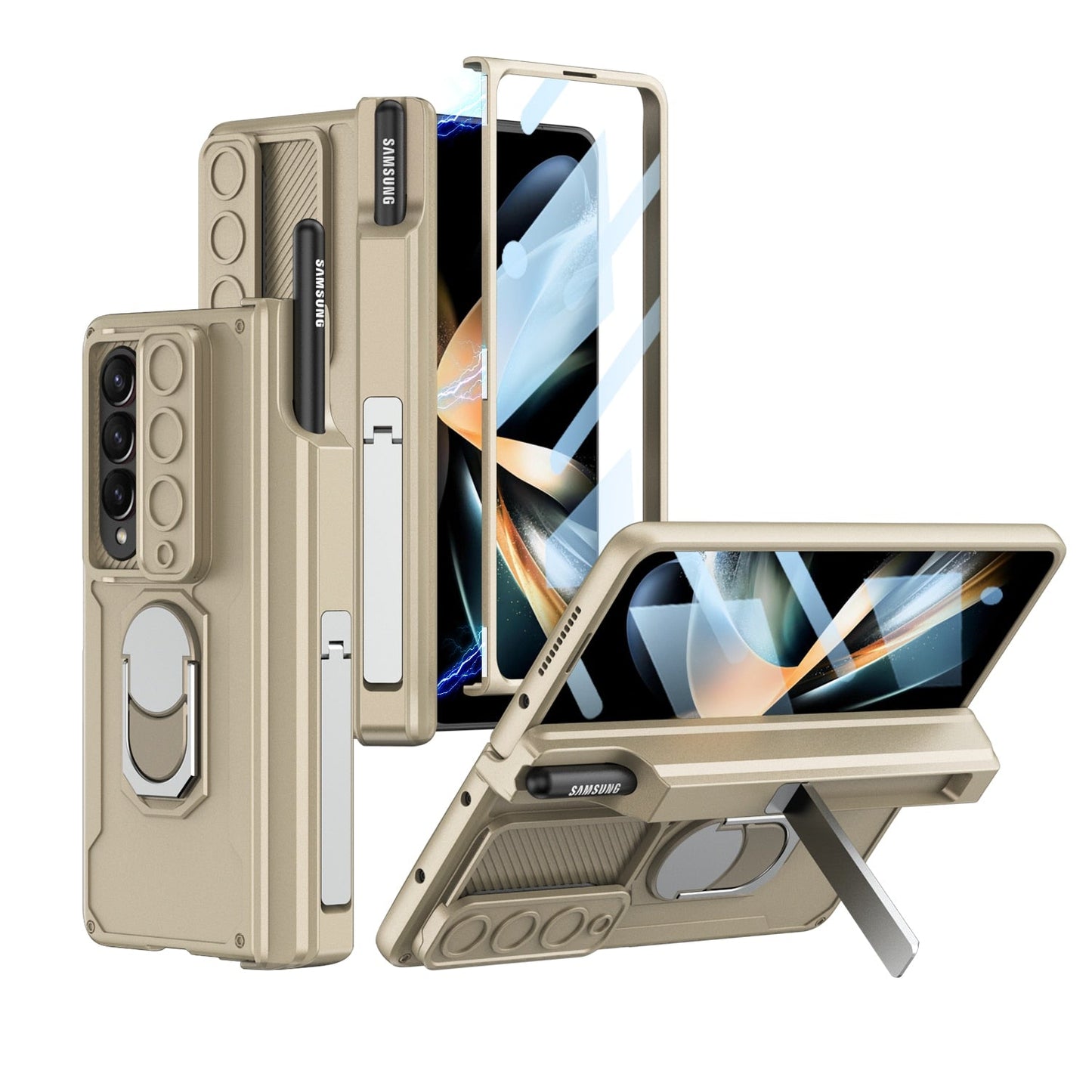 Magnetic Armor Case With S Pen Slot For Samsung Galaxy Z Fold Series