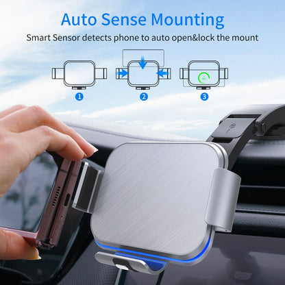 CAR WIRELESS FAST CHARGING AUTO CLAMPING MOUNT